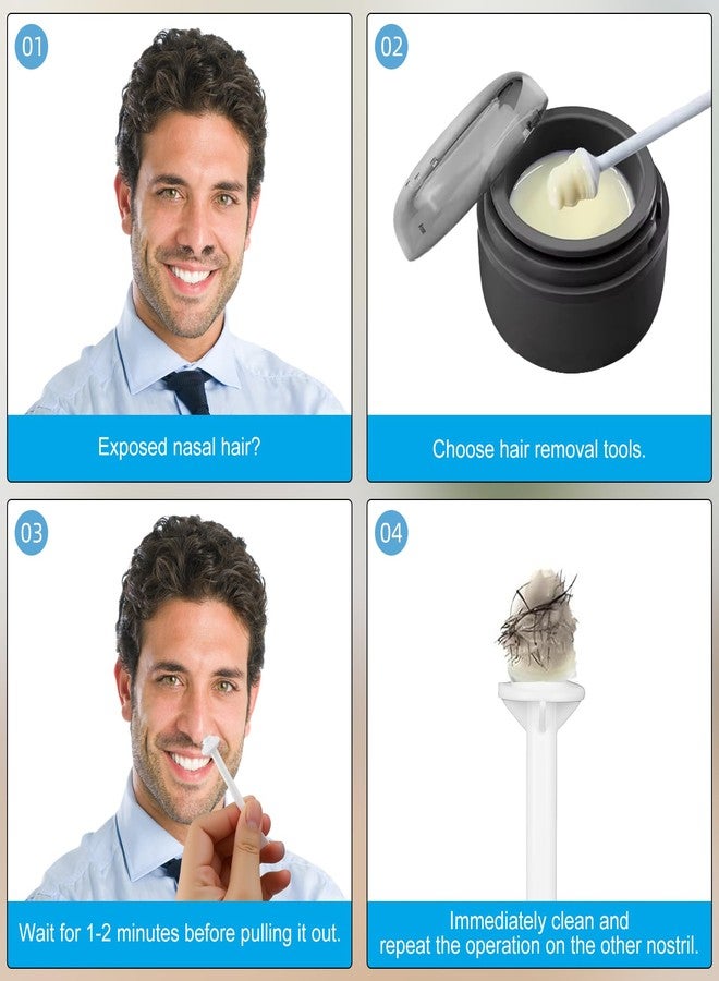 Pretwad Nose Hair Wax Sticks - 80 PCS Hair Wax Applicator Sticks with Disposable Spatulas for Painless Nose/Ear Hair Removal, Plastic Nose Ear Hair Removal Wax for Men Women - Image 4